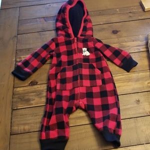 Baby flannel onesie